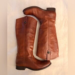 🍁Frye Carmel Brown Mellissa Leather knee high boots. Size 8.5
